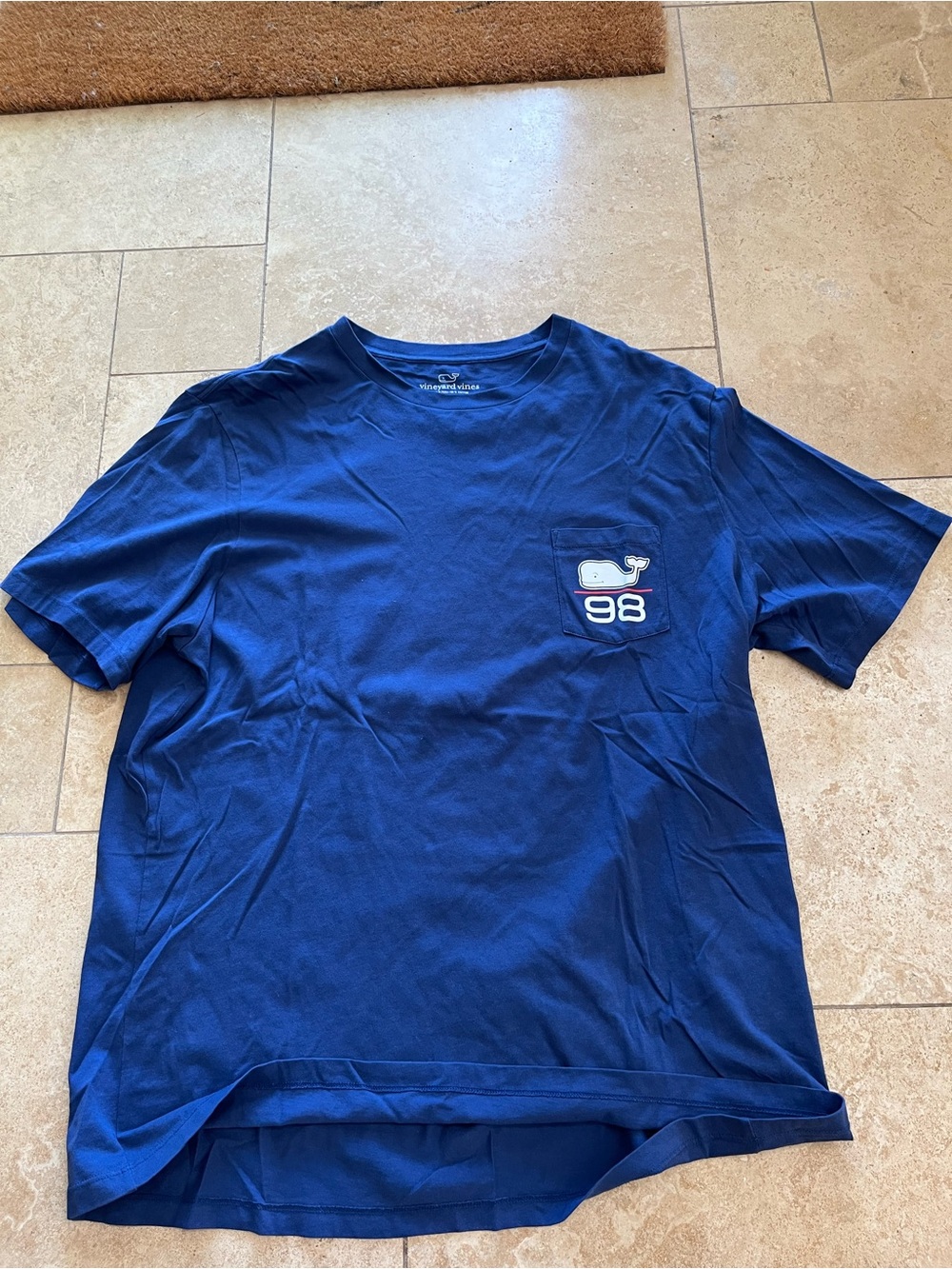 Vineyard Vines Men's Navy Logo Pocket T-Shirt